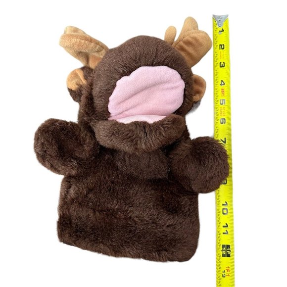 Vintage Mary Meyer Moose Hand Puppet Plush Stuffed Animal 1999 90s Antlers Brown - Picture 8 of 8